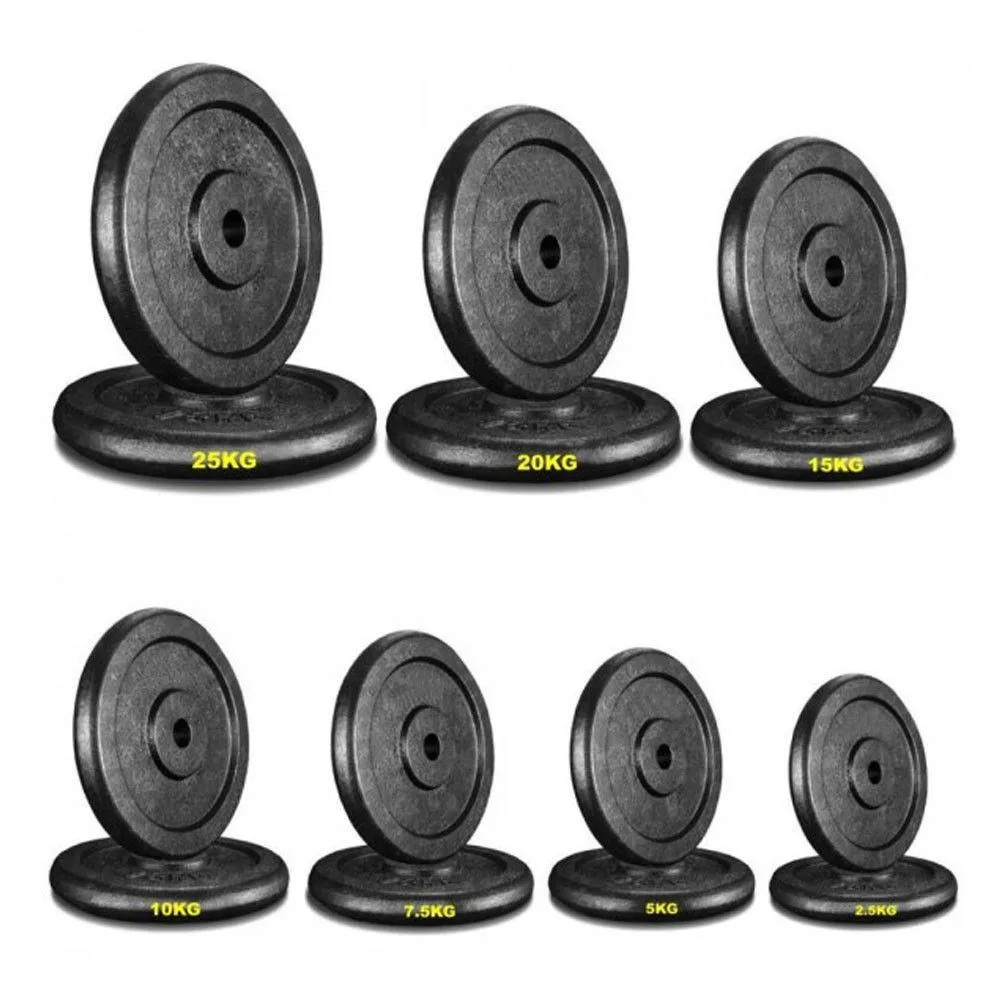 TnP Accessories Round Cast Iron Weight Plate 1" - 5KG - Black