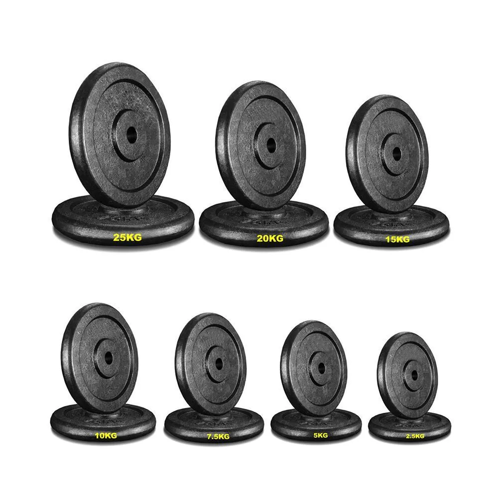 TnP Accessories Round Cast Iron Weight Plate 1" - 5KG - Black