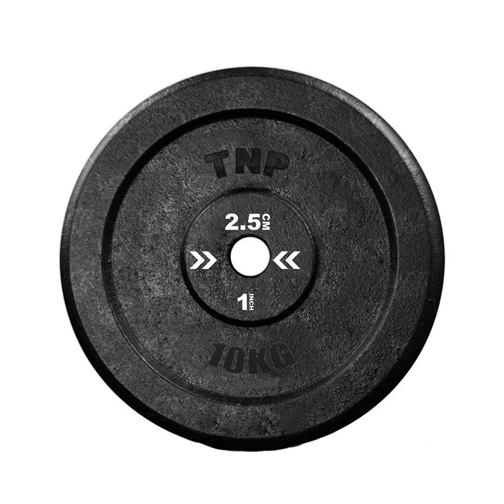 TnP Accessories Round Cast Iron Weight Plate 1" - 5KG - Black