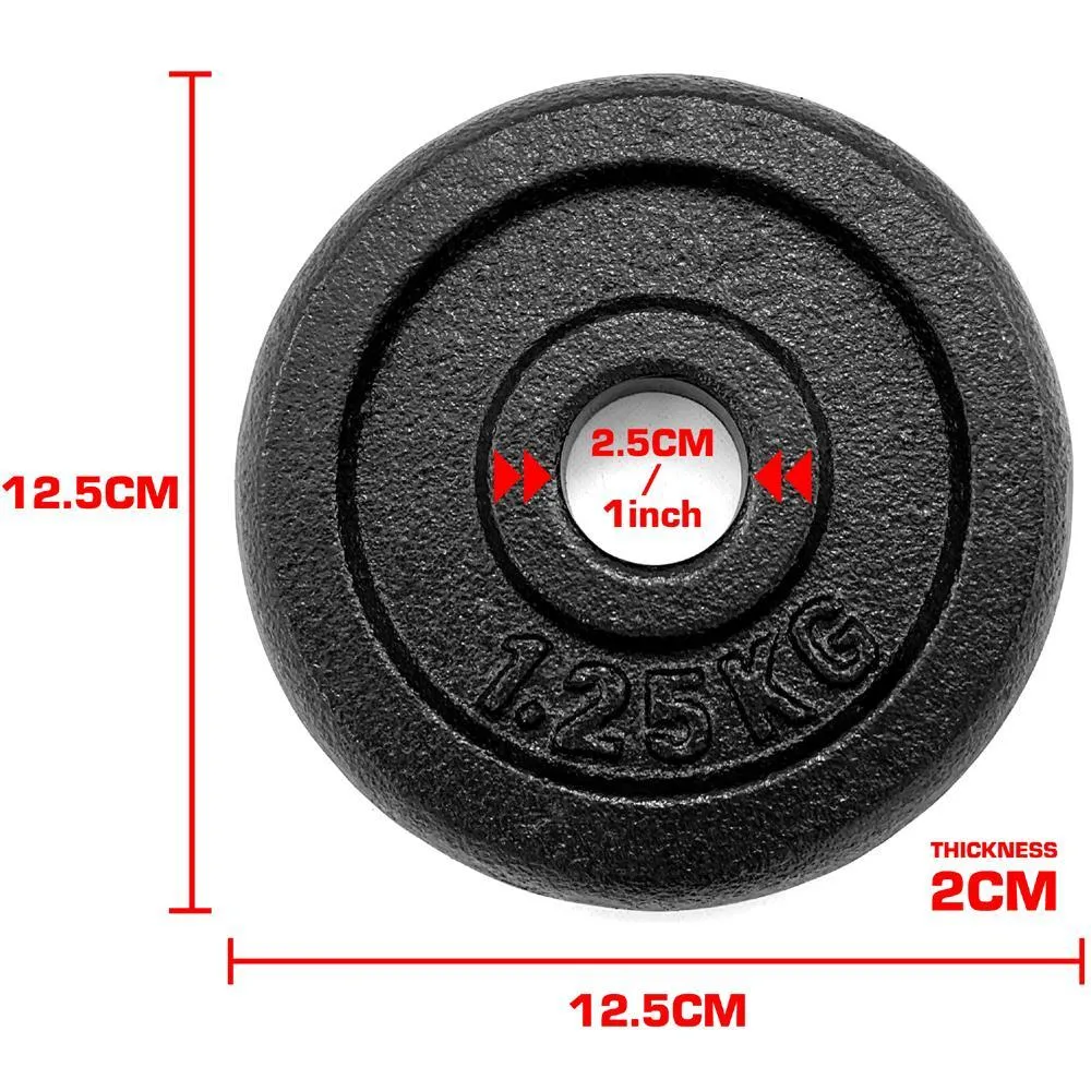 TnP Accessories Round Cast Iron Weight Plate 1" - 5KG - Black