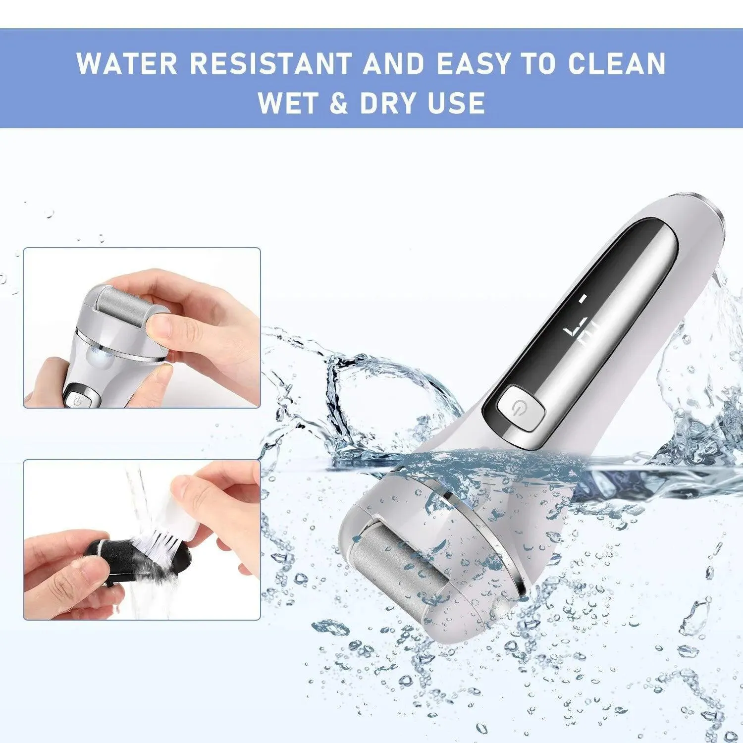 Ultimate Electric Foot Care Solution: Speed Control, Interchangeable Rollers