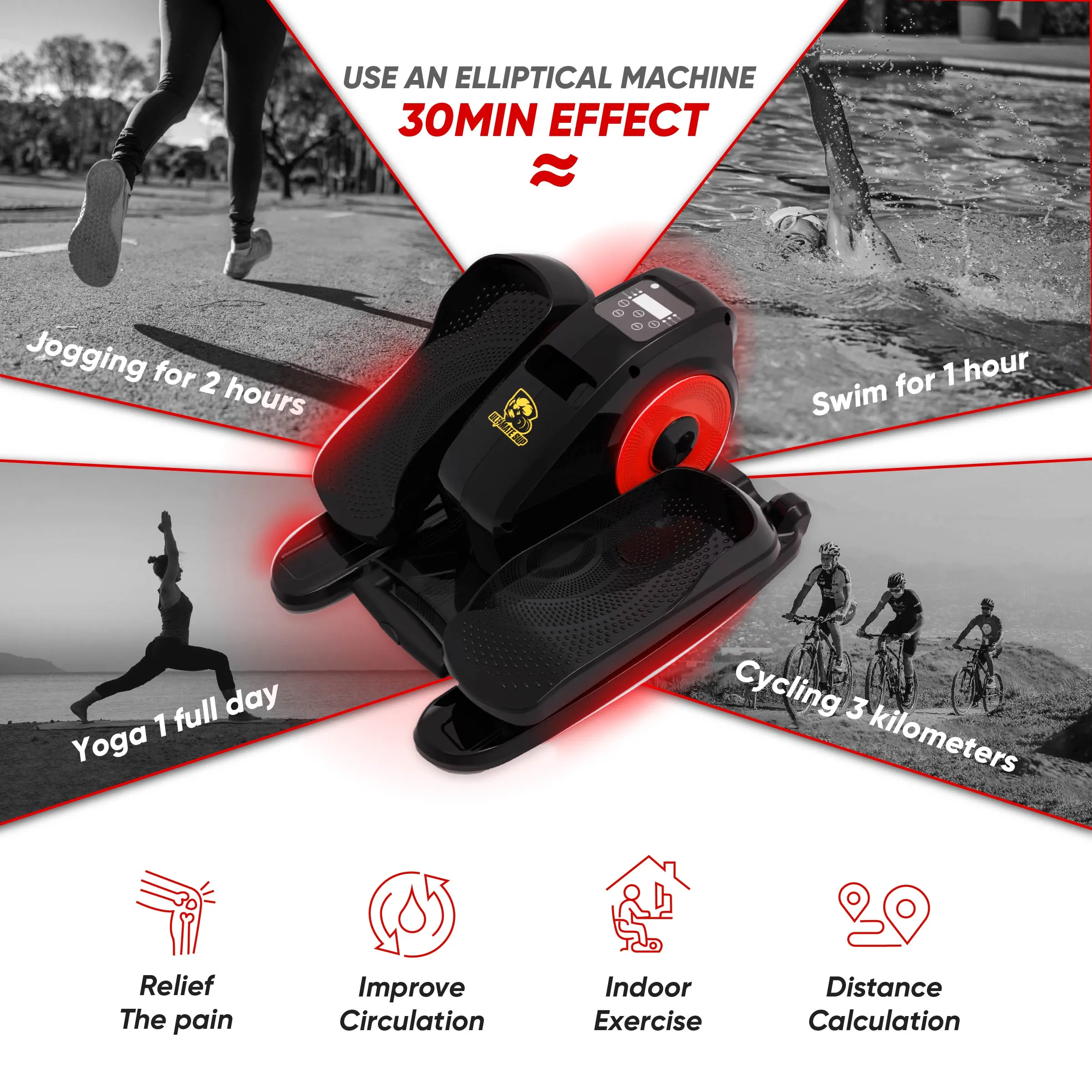 Ultimate Sup, Under Desk Ellipticals Electric, Ellipse Leg Exerciser For Home Use, Electric Seated Pedal Exerciser
