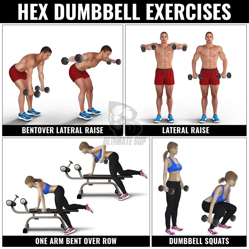 UltimateSup Hex Dumbbell, 1-20kg