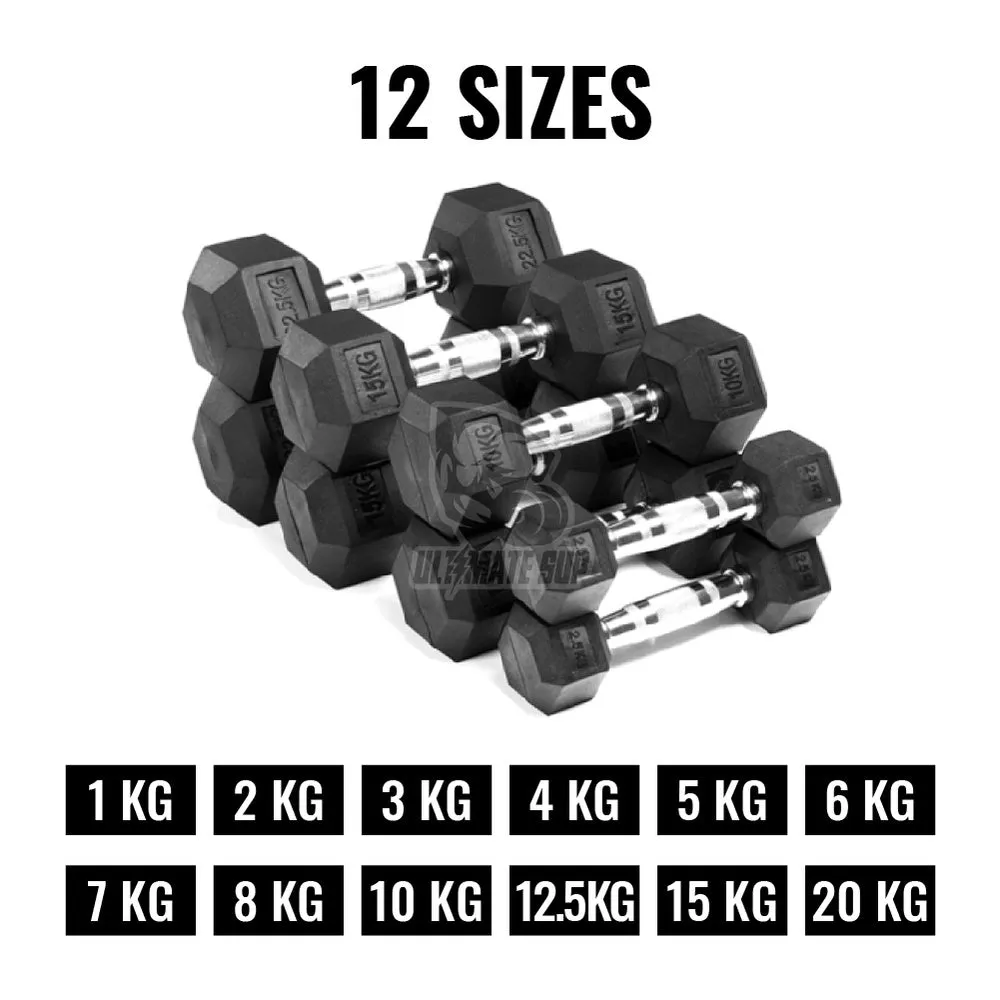 UltimateSup Hex Dumbbell, 1-20kg