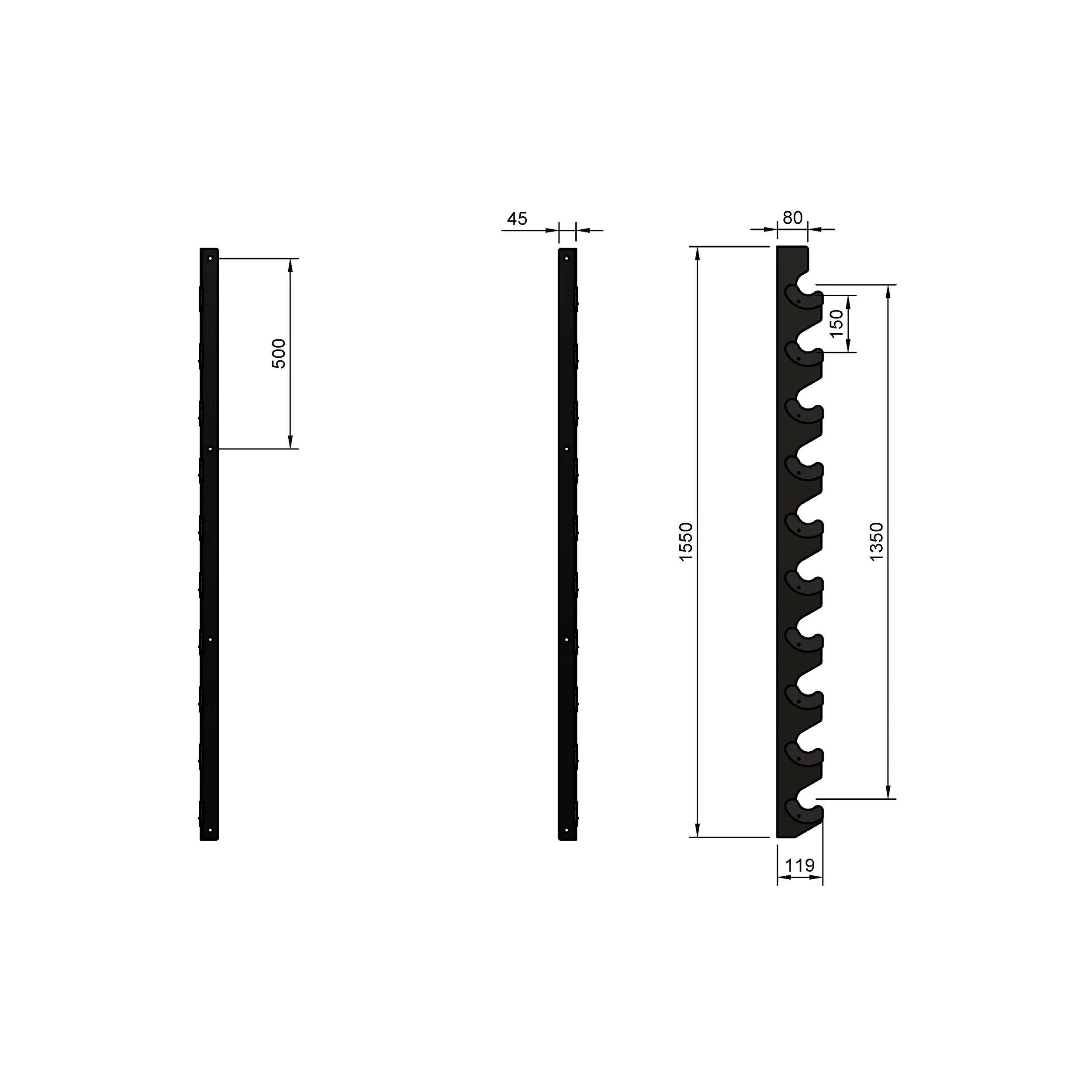 Wall Mounted Barbell Holder